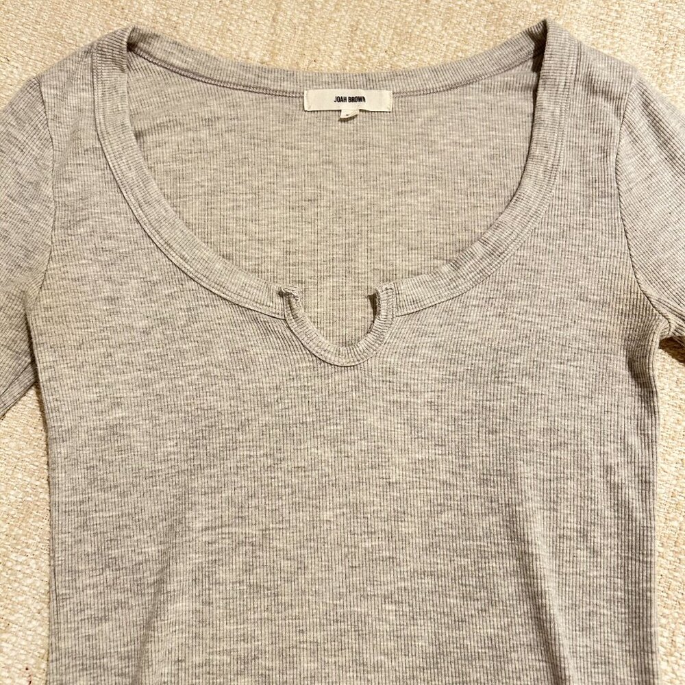 JOAH BROWN - Henley Long Sleeve Pearl Grey (Size S/M)